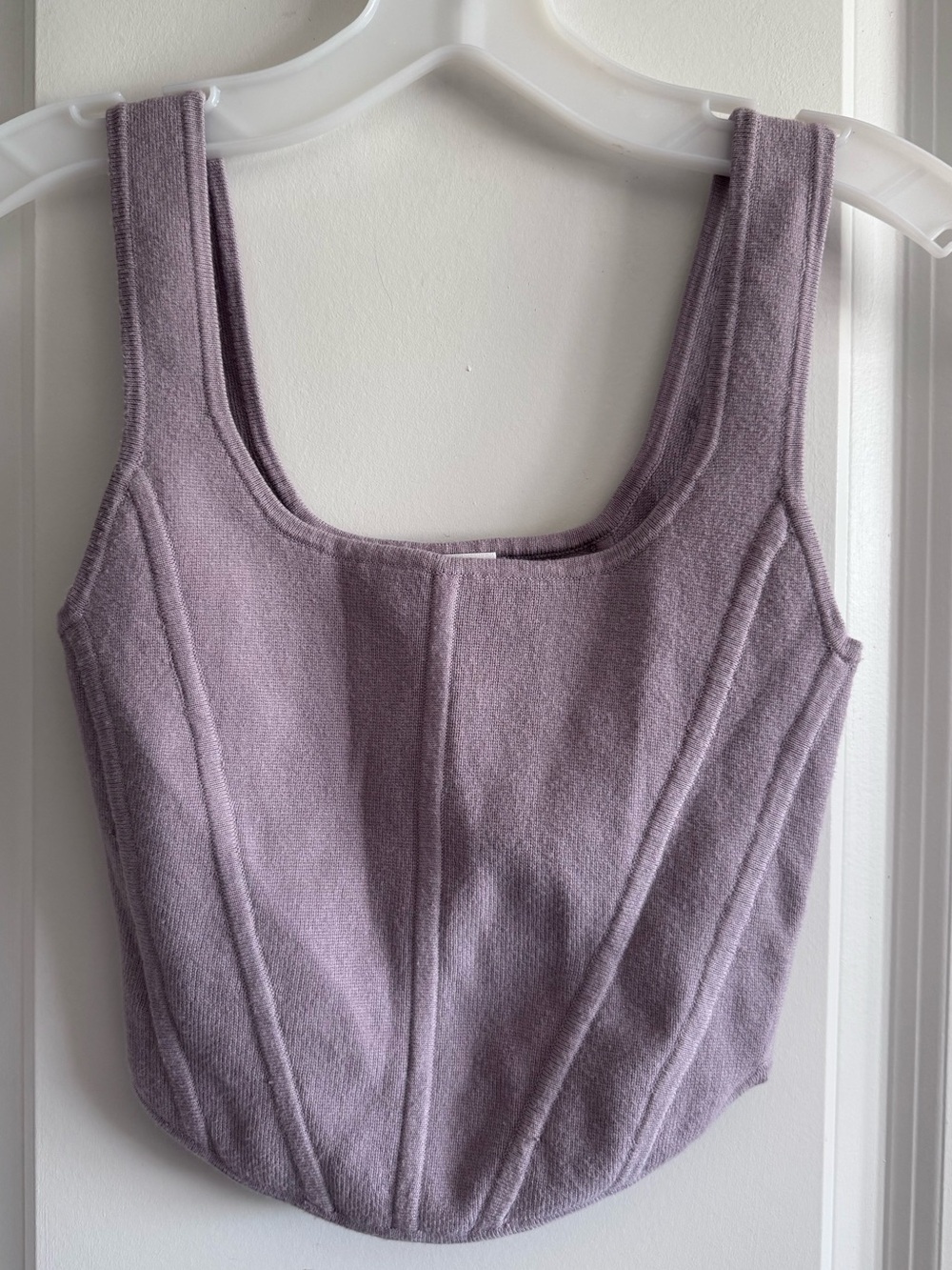 Aritzia Wilfred Lavender/gray  Ribbed Knit Sweater corset Tank